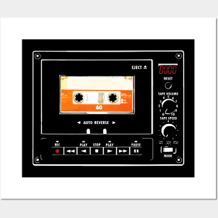 Old Cassette Tape Player Posters and Art